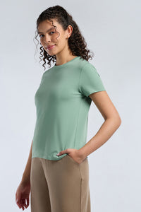 ESSENTIAL CREW NECK TEE - Granite Green thumbnail 2