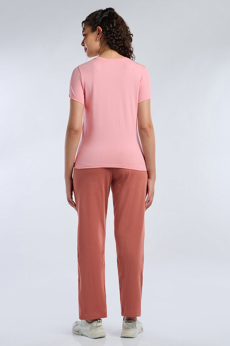 ESSENTIAL CREW NECK TEE - Pink Dolphin