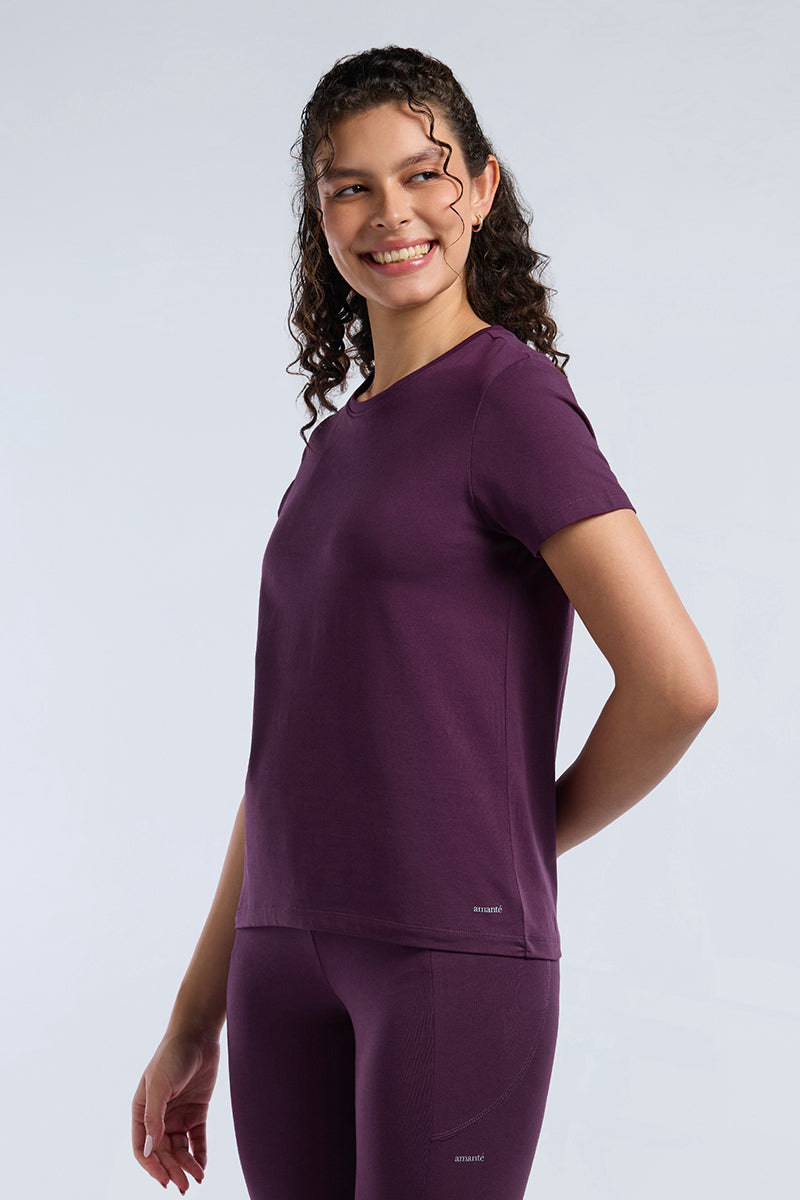 ESSENTIAL CREW NECK TEE - Winter Bloom