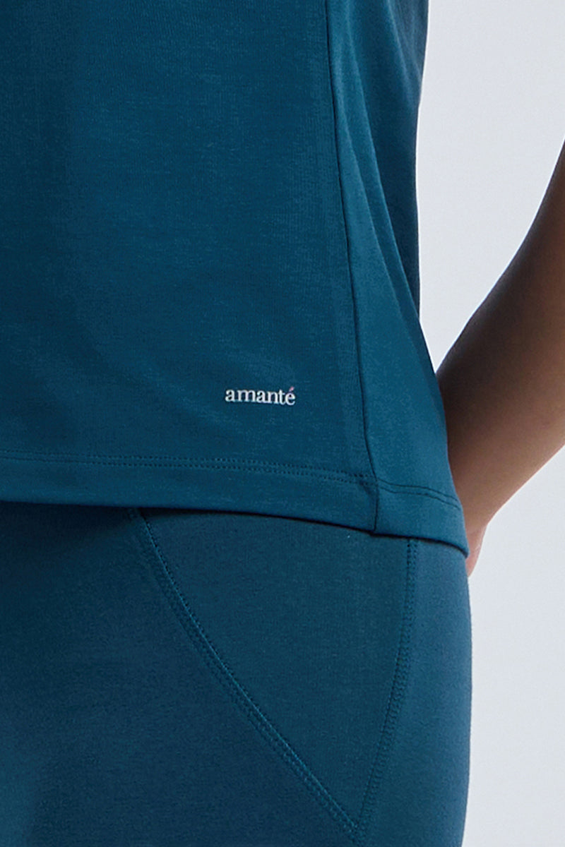 ESSENTIAL V NECK TEE - Sailor Blue