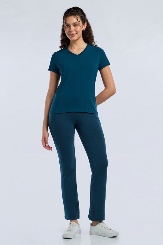 ESSENTIAL V NECK TEE - Sailor Blue