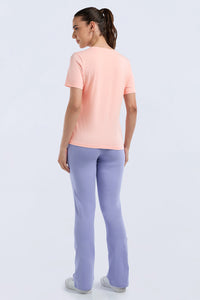 ESSENTIAL V-NECK PRINTED TEE - Gossamer Pink Base thumbnail 6