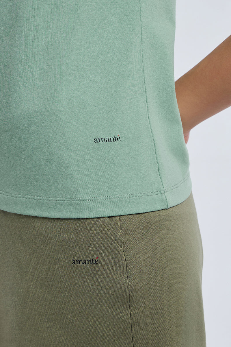 ESSENTIAL V-NECK PRINTED TEE - Granite Green Base - Image 5 of 6