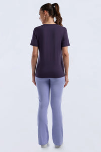 ESSENTIAL V-NECK PRINTED TEE - Purple Velvet Base thumbnail 6