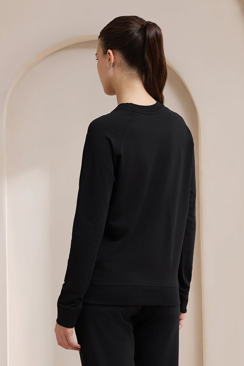 Terry Chic Sweatshirt - Black