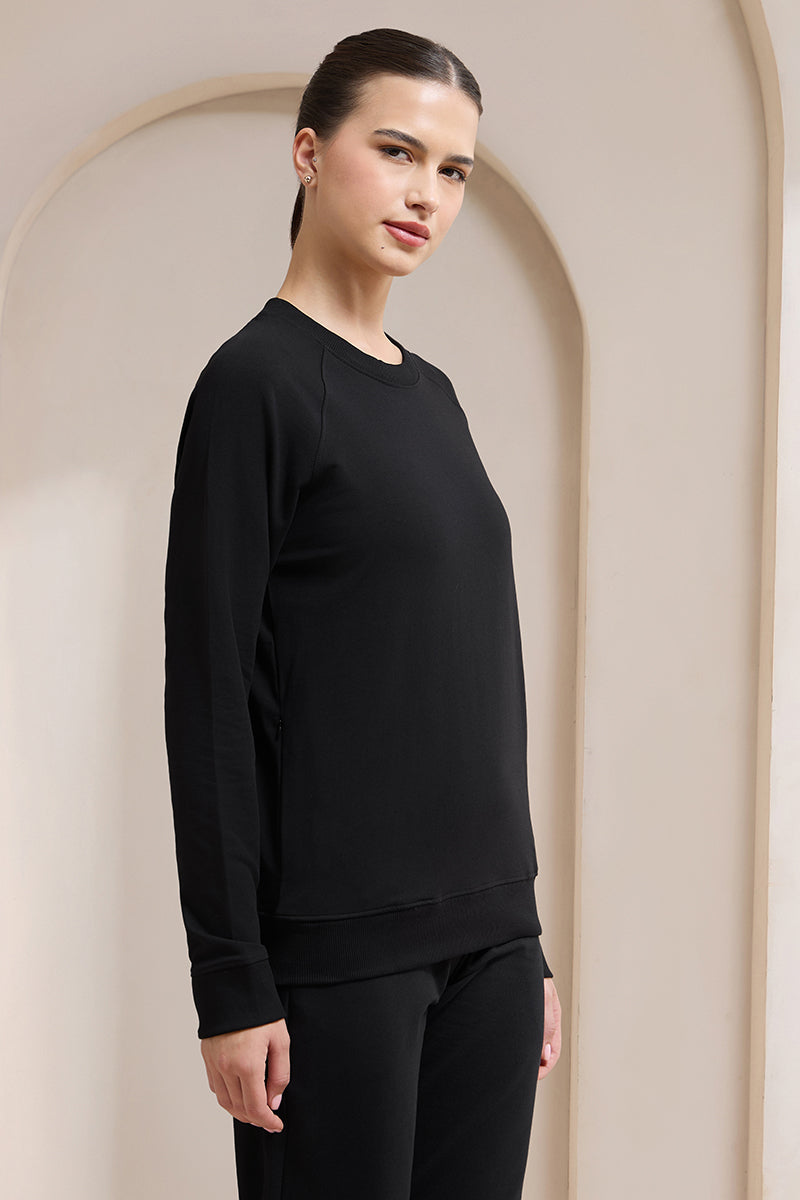 Terry Chic Sweatshirt - Black