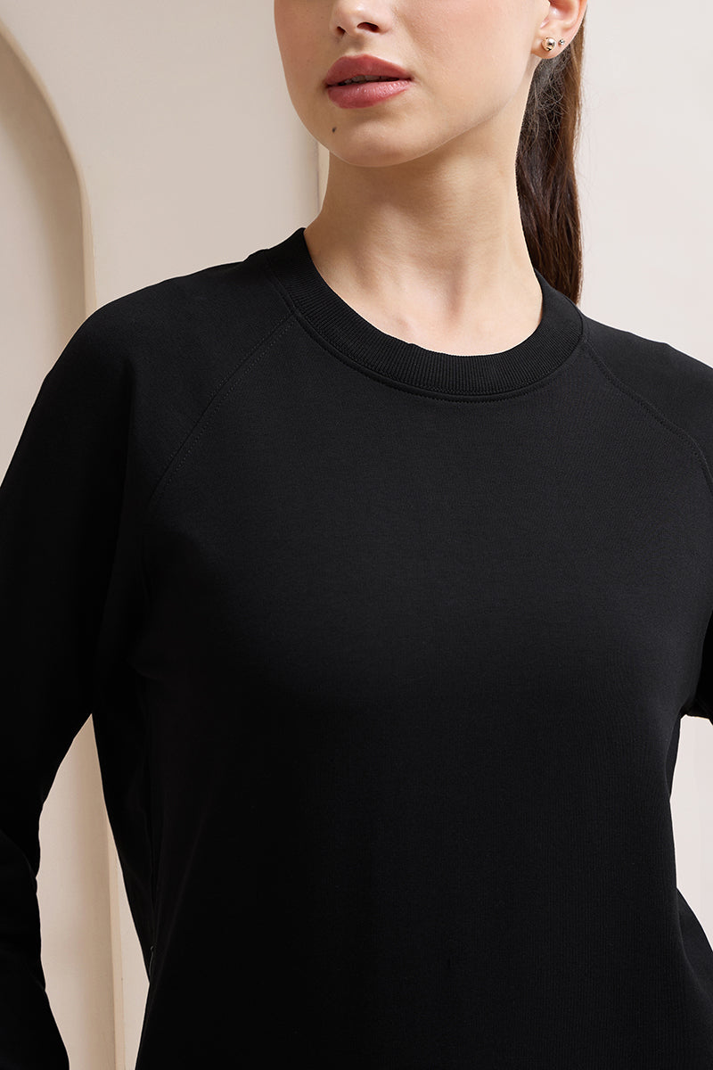 Terry Chic Sweatshirt - Black