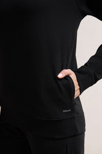 Terry Chic Sweatshirt - Black thumbnail 5