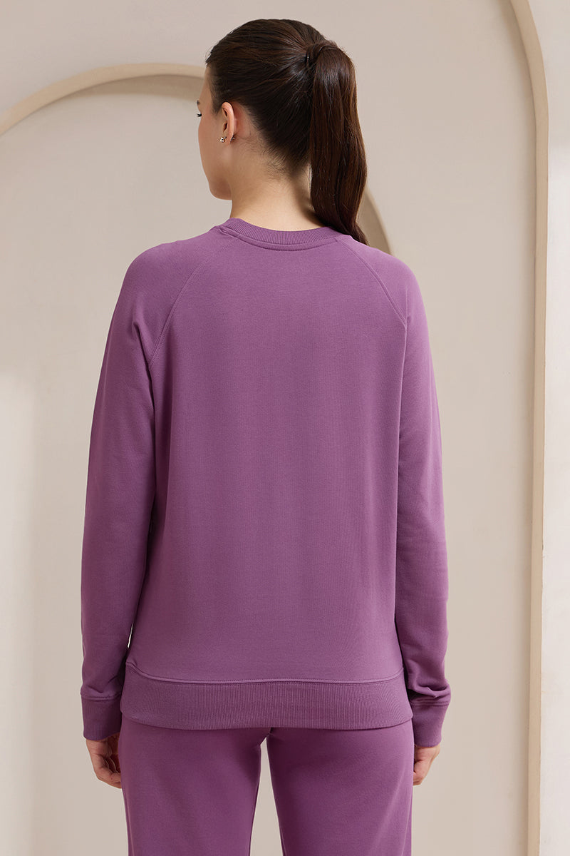 Terry Chic Sweatshirt - Grape Kiss - Image 2 of 6