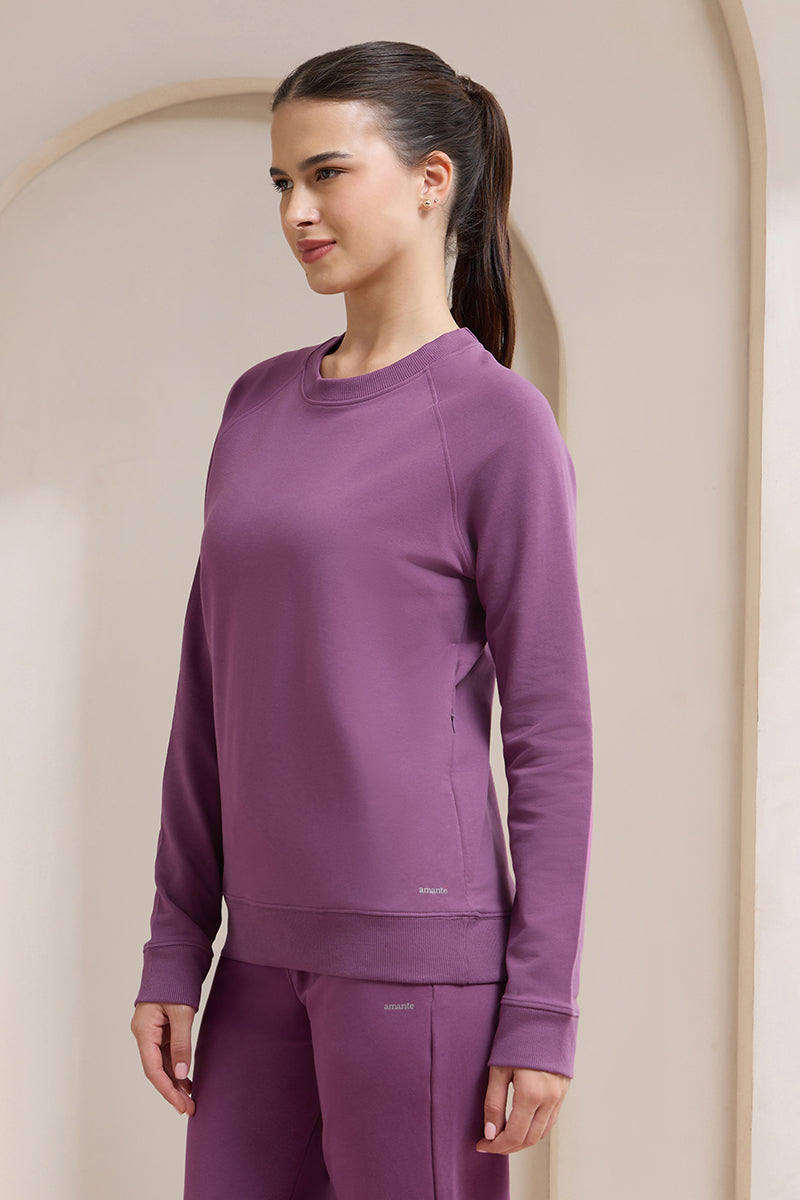 Terry Chic Sweatshirt - Grape Kiss - Image 3 of 6