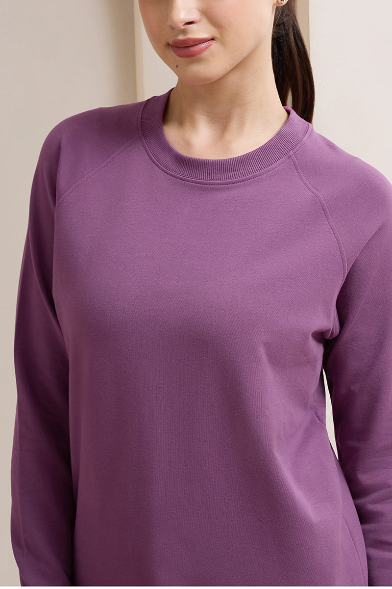 Terry Chic Sweatshirt - Grape Kiss
