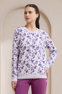 Terry Chic Sweatshirt - Haze Floral Print - color option