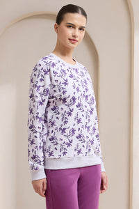 Terry Chic Sweatshirt - Haze Floral Print thumbnail 3
