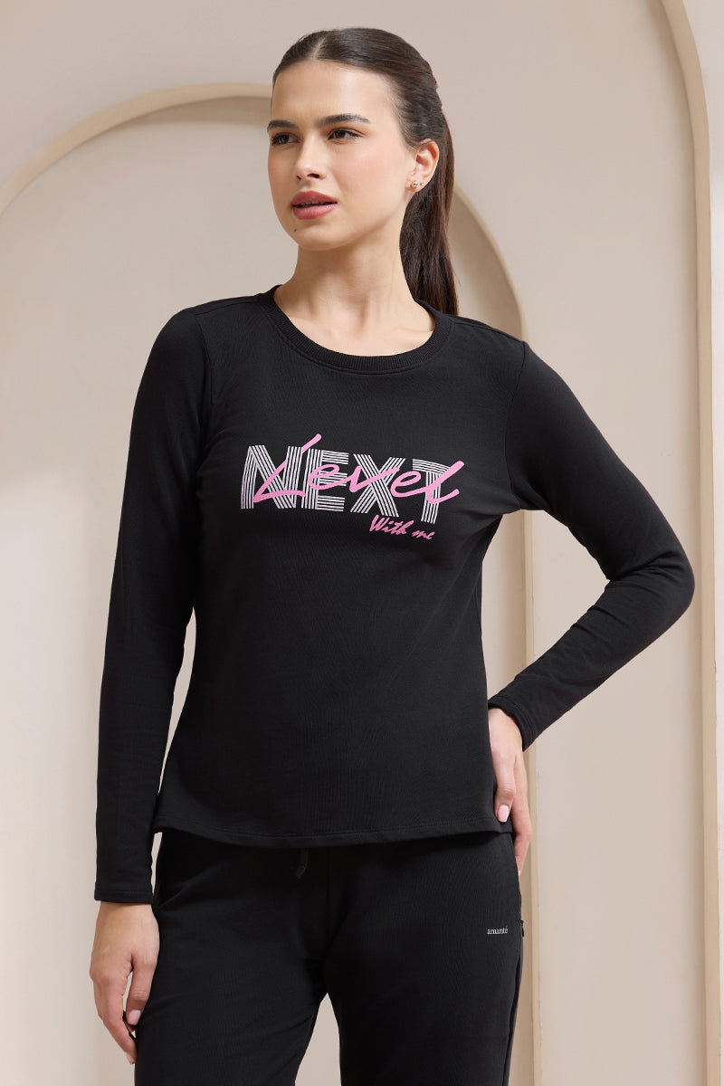 Terry Chic T-Shirt - Black Level Print - Image 1 of 5