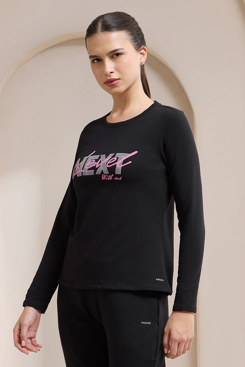 Terry Chic T-Shirt - Black Level Print - Image 3 of 5