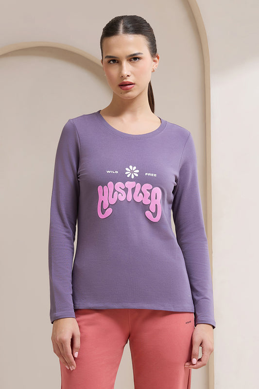 Terry Chic T-Shirt - Blooming Hustler Print