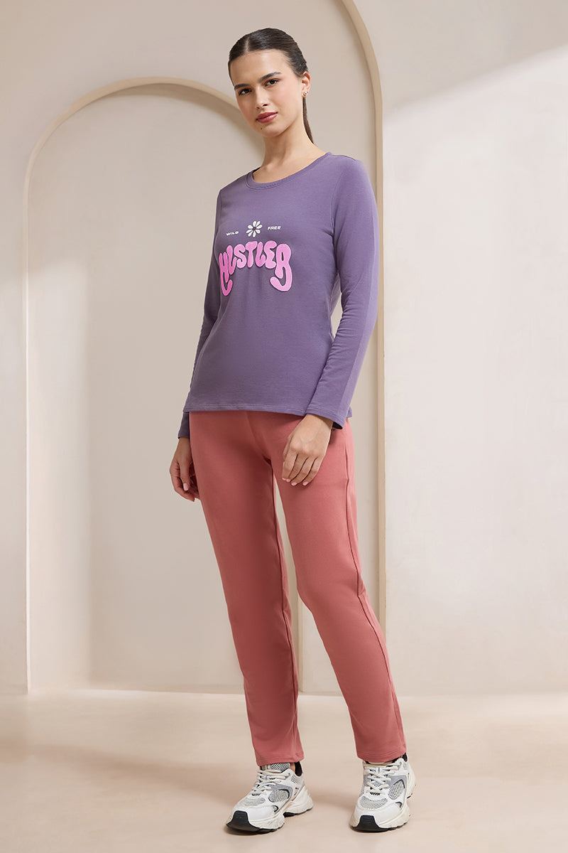 Terry Chic T-Shirt - Blooming Hustler Print