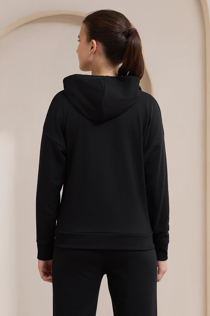 WinterEase Hoodie - Black