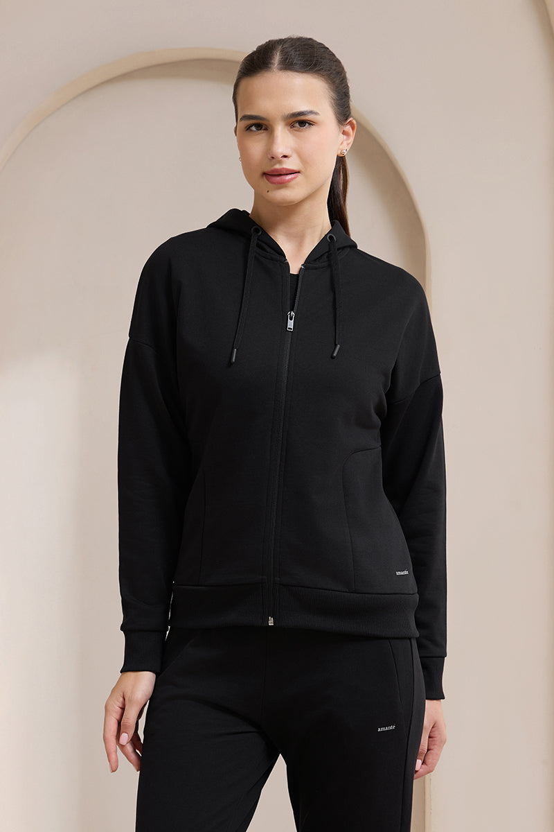 WinterEase Hoodie - Black