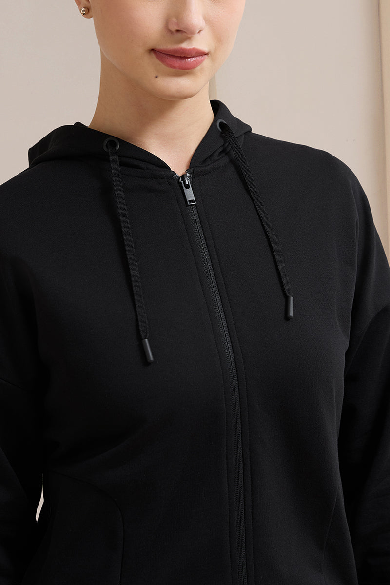 WinterEase Hoodie - Black