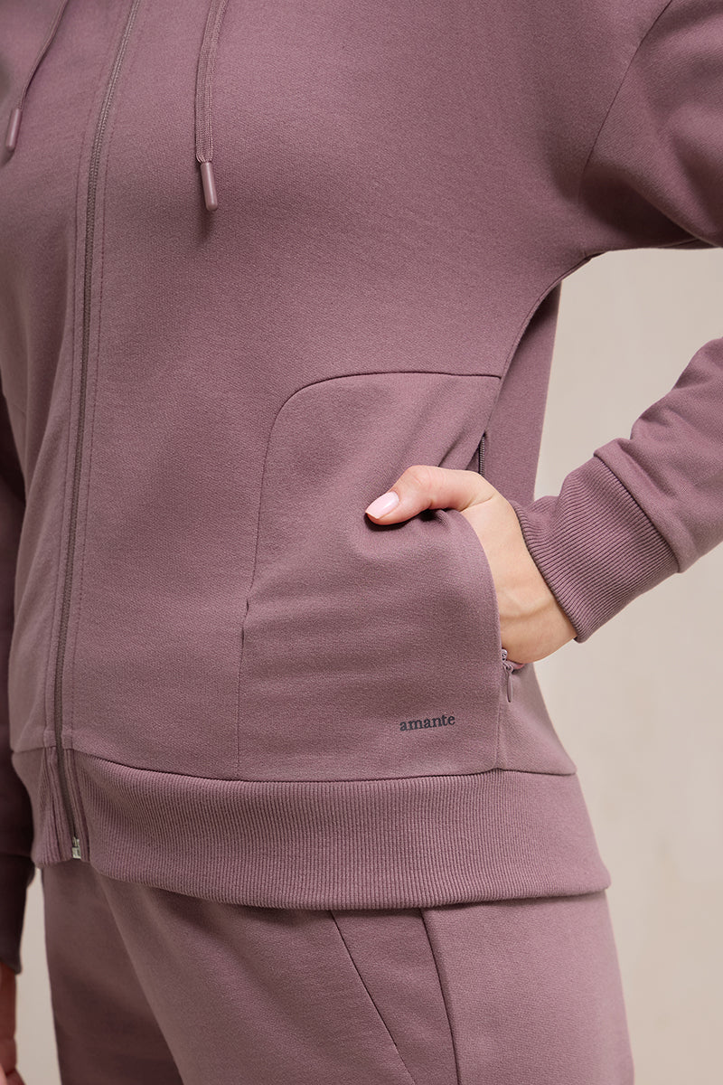 WinterEase Hoodie - Renessaince Rose