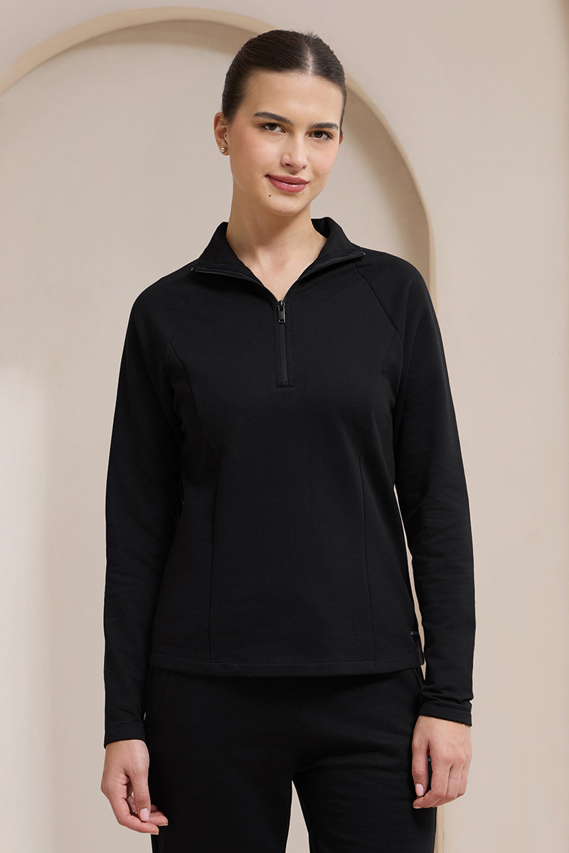 WinterEase Zipper T-Shirt - Black - Image 1 of 6