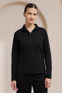 WinterEase Zipper T-Shirt - Black - color option