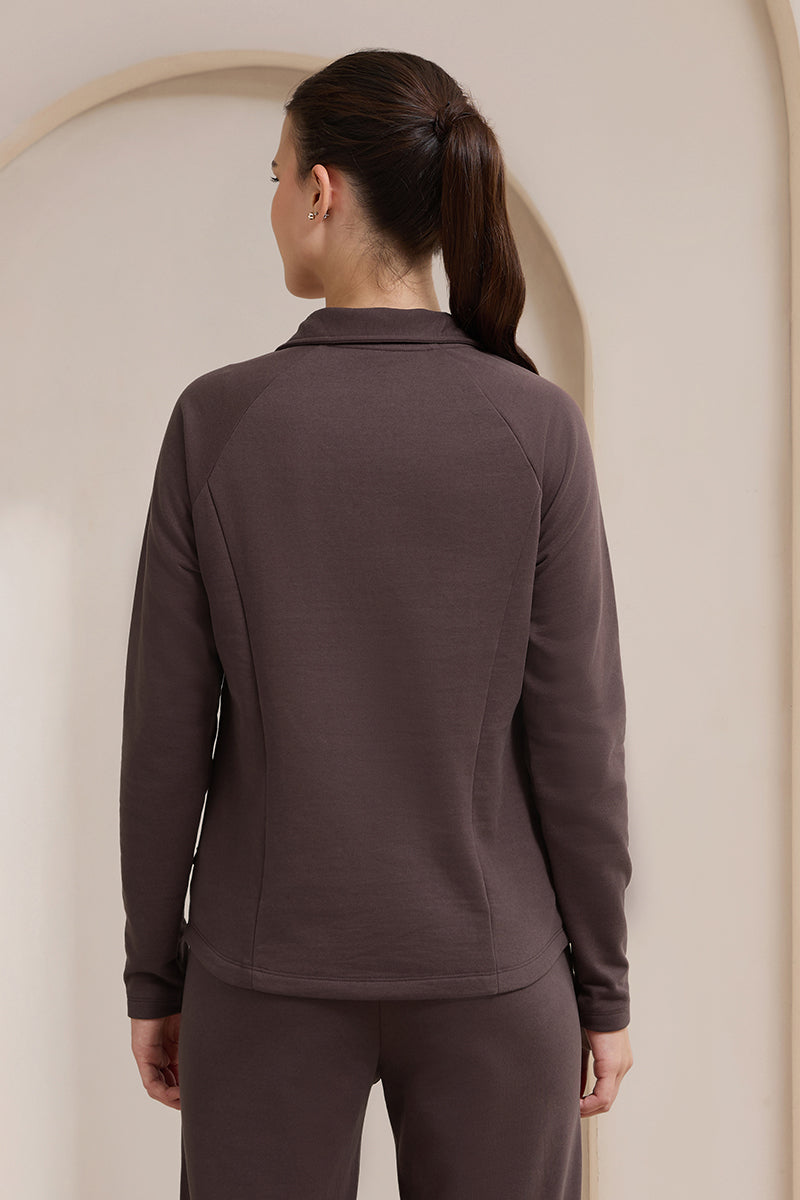 WinterEase Zipper T-Shirt - Puce