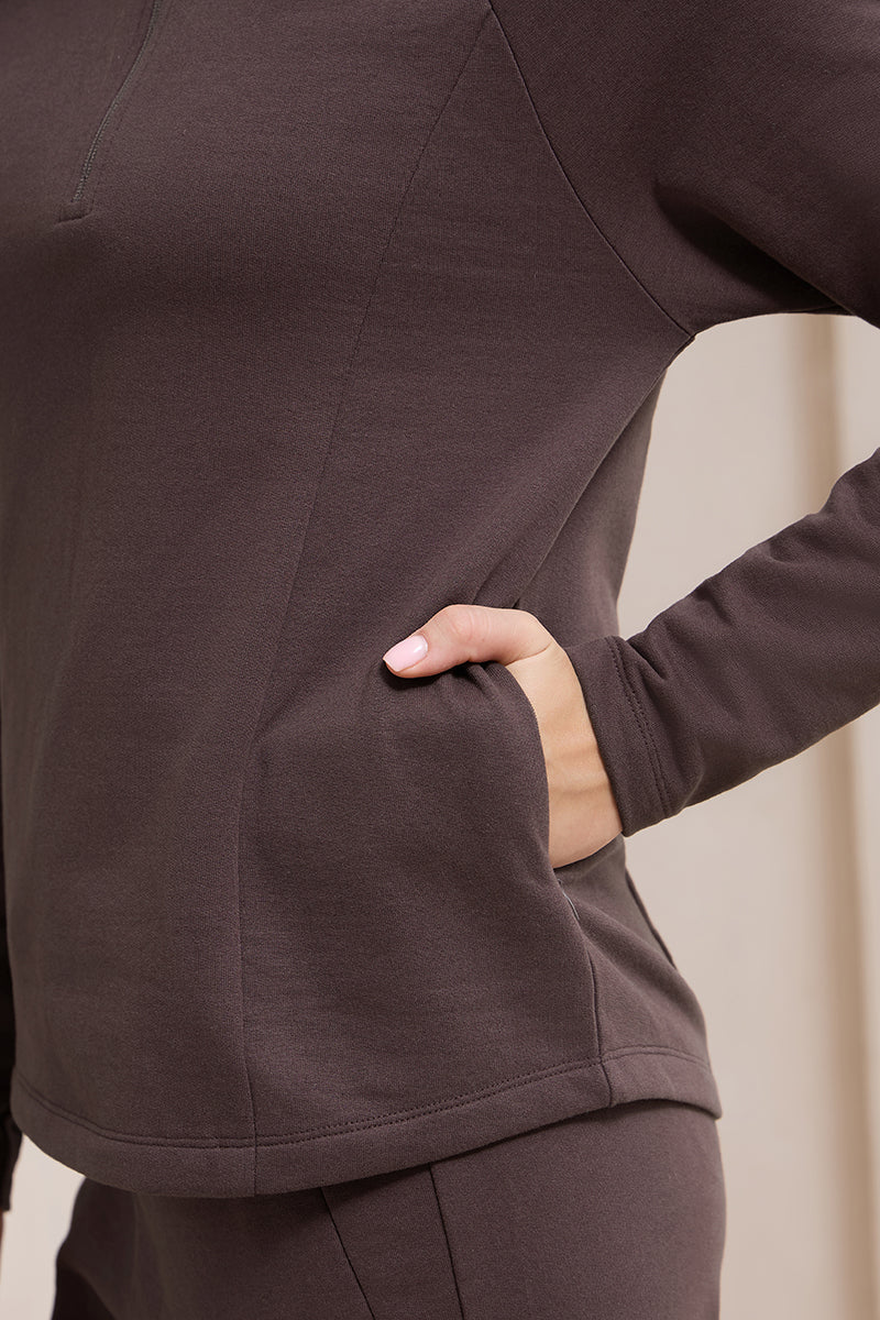 WinterEase Zipper T-Shirt - Puce - Image 5 of 6