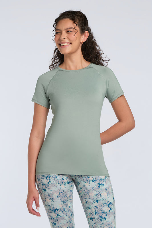 Energize Active Crew Neck Tee - Aqua Base
