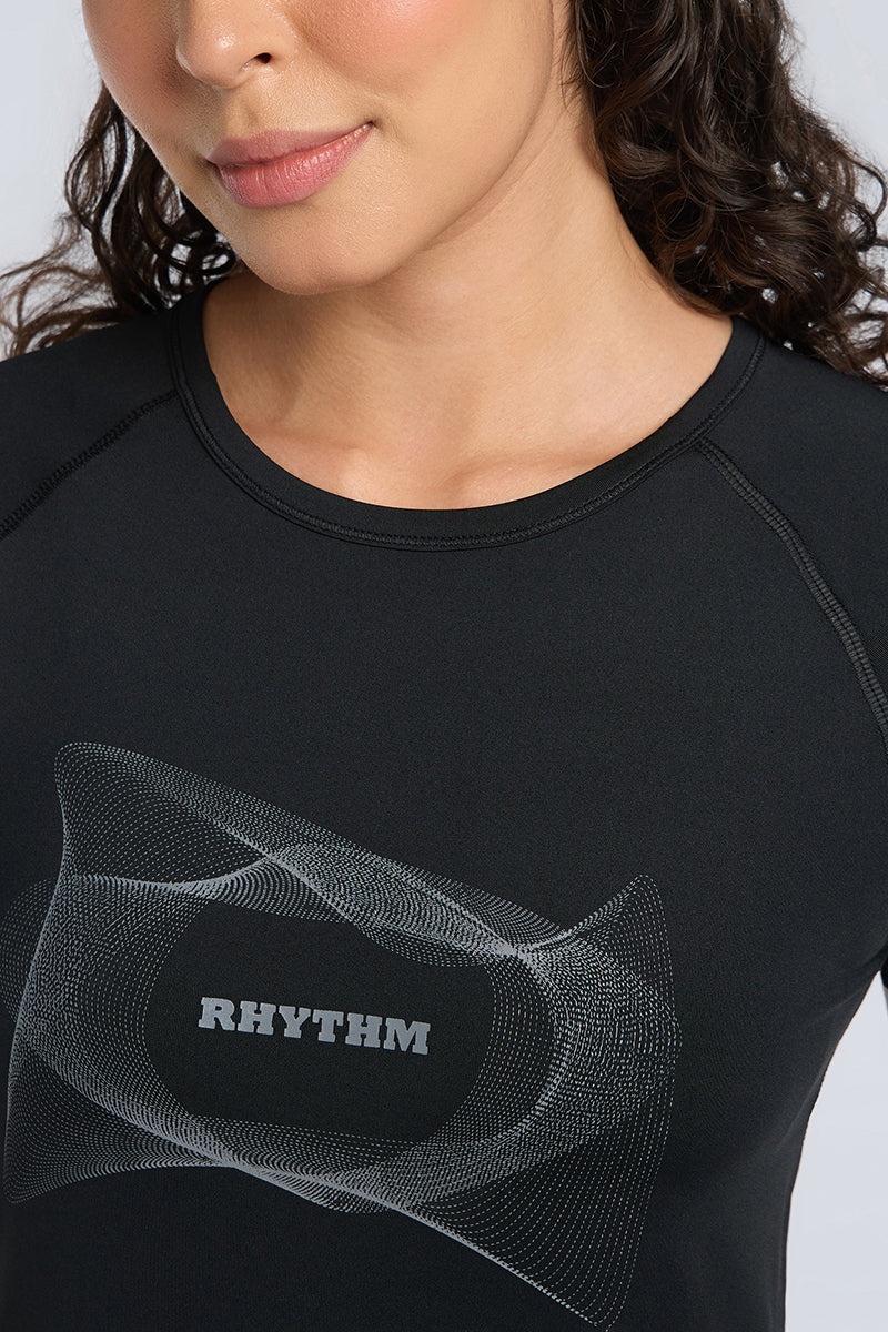 Energize Active Crew Neck Tee - Black Base - Image 4 of 6