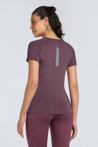 Energize Active Crew Neck Tee - Egg Plant Base thumbnail 3