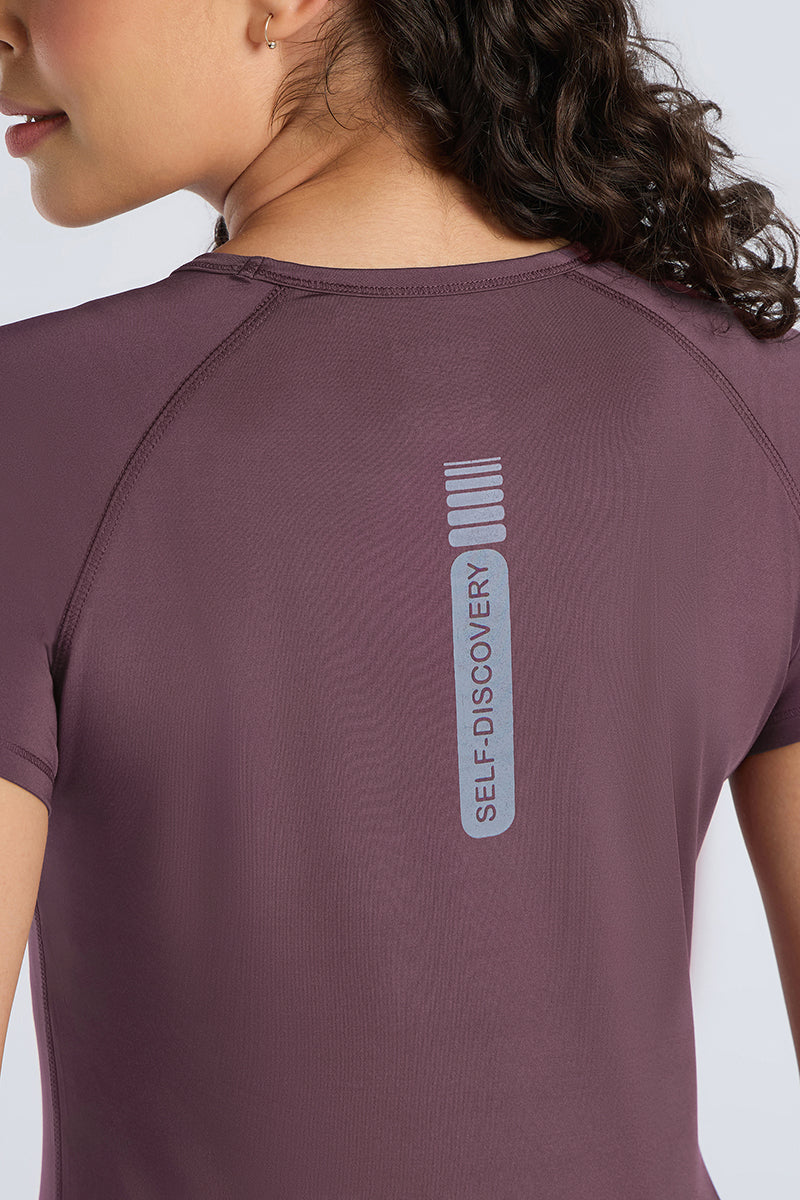 Energize Active Crew Neck Tee - Egg Plant Base - Image 4 of 7