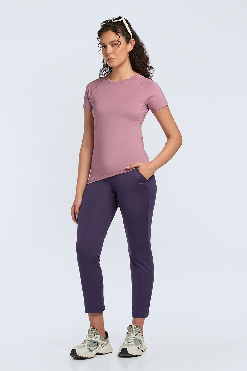 Energize Active Crew Neck Tee - FOXGLOVE
