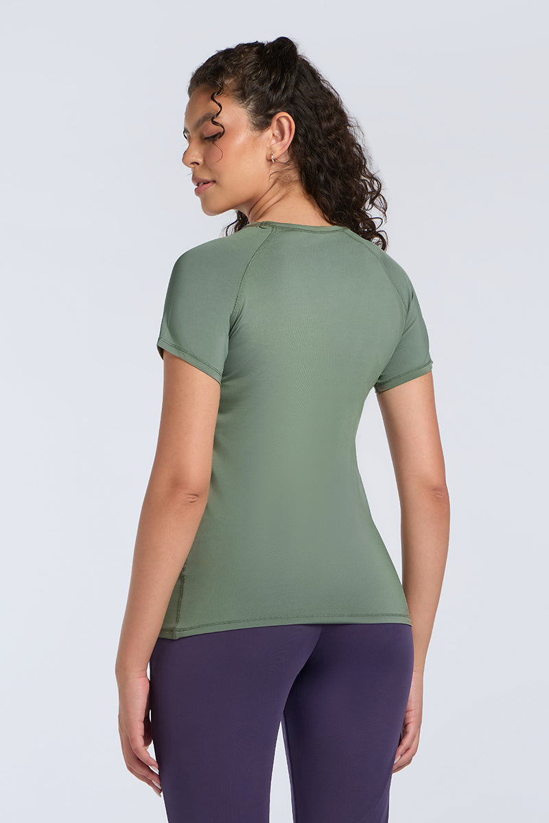 Energize Active Crew Neck Tee - SEA SPRAY - GREEN - Image 2 of 7