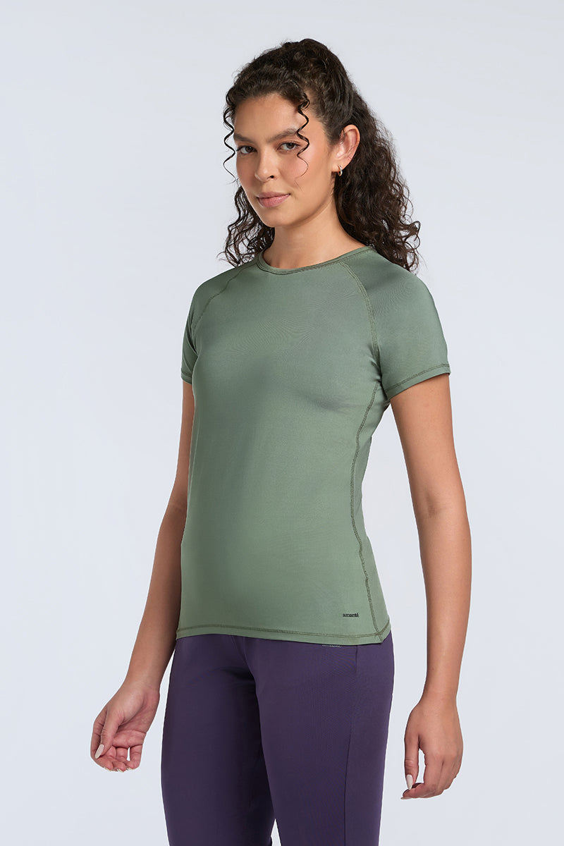 Energize Active Crew Neck Tee - SEA SPRAY - GREEN - Image 3 of 7