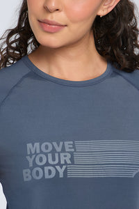 Energize Active Crew Neck Tee - Vintage Indigo Base thumbnail 5
