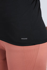 Energize Active V Neck Tee - Black thumbnail 5