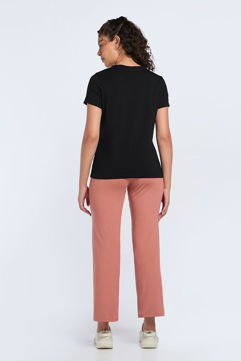 Energize Active V Neck Tee - Black