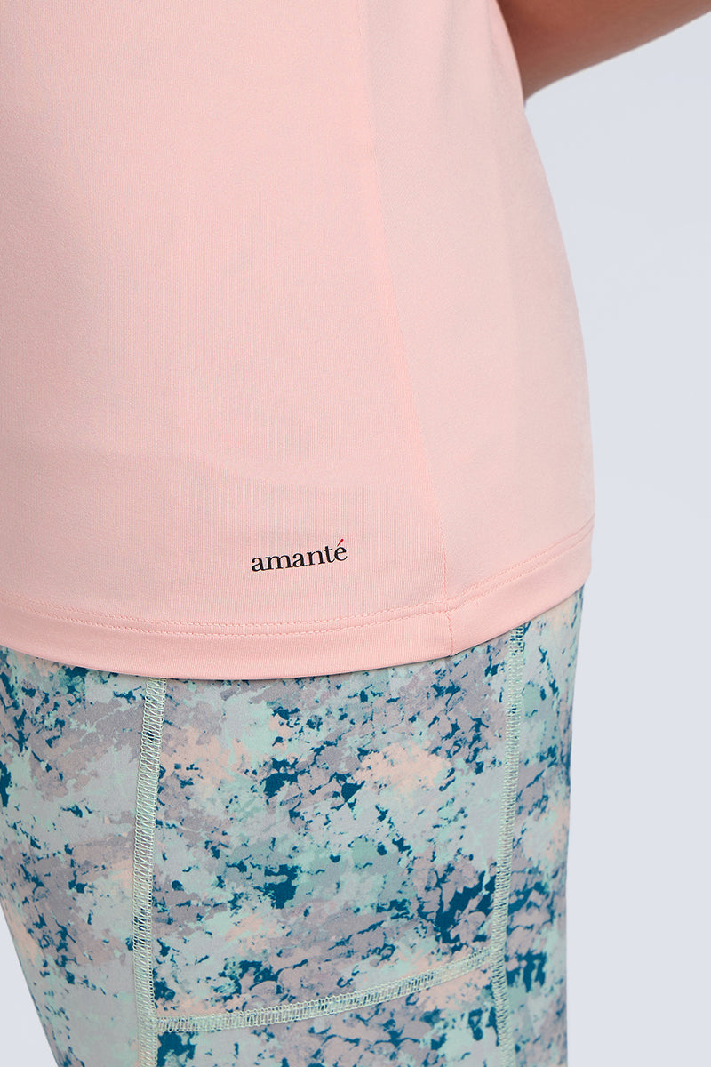 Energize Active V Neck Tee - English Rose
