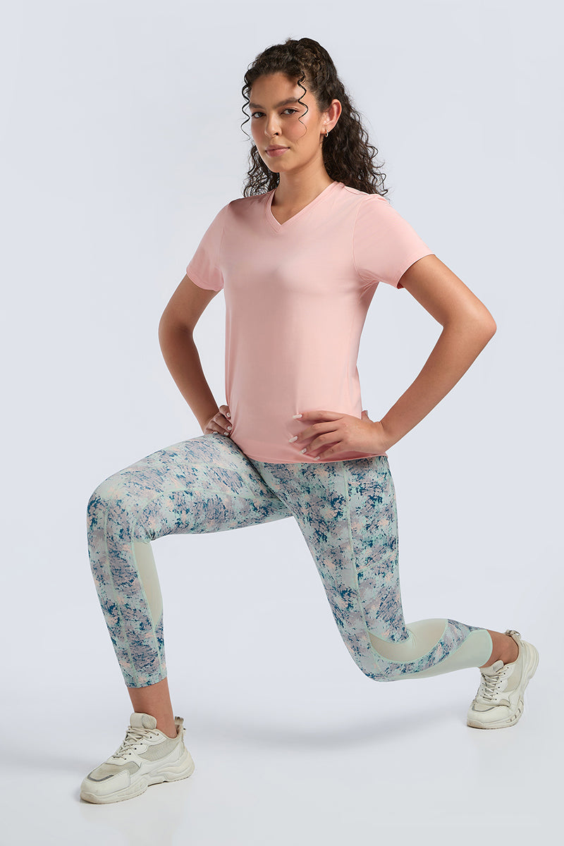 Energize Active V Neck Tee - English Rose - Image 7 of 7