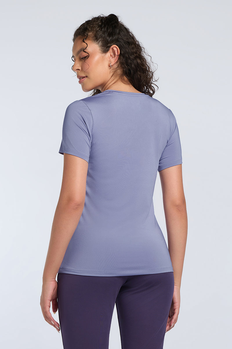 Energize Active V Neck Tee - Persian Violet - Image 2 of 7