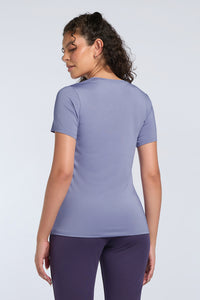 Energize Active V Neck Tee - Persian Violet thumbnail 2
