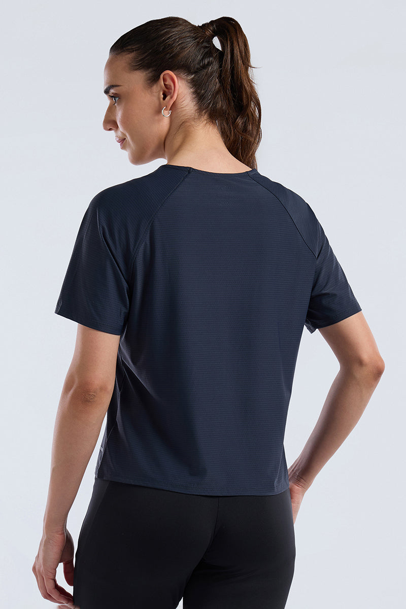 Full mesh workout tee - Dark Grey Base