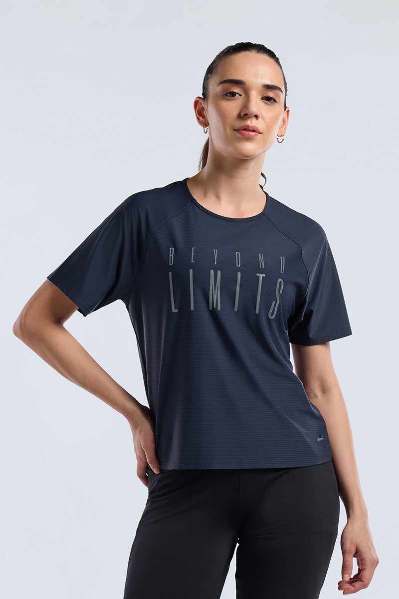 Full mesh workout tee - Dark Grey Base