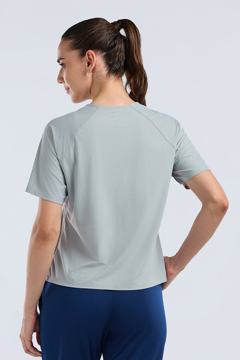 Full mesh workout tee - Light Grey Base - Image 3 of 7