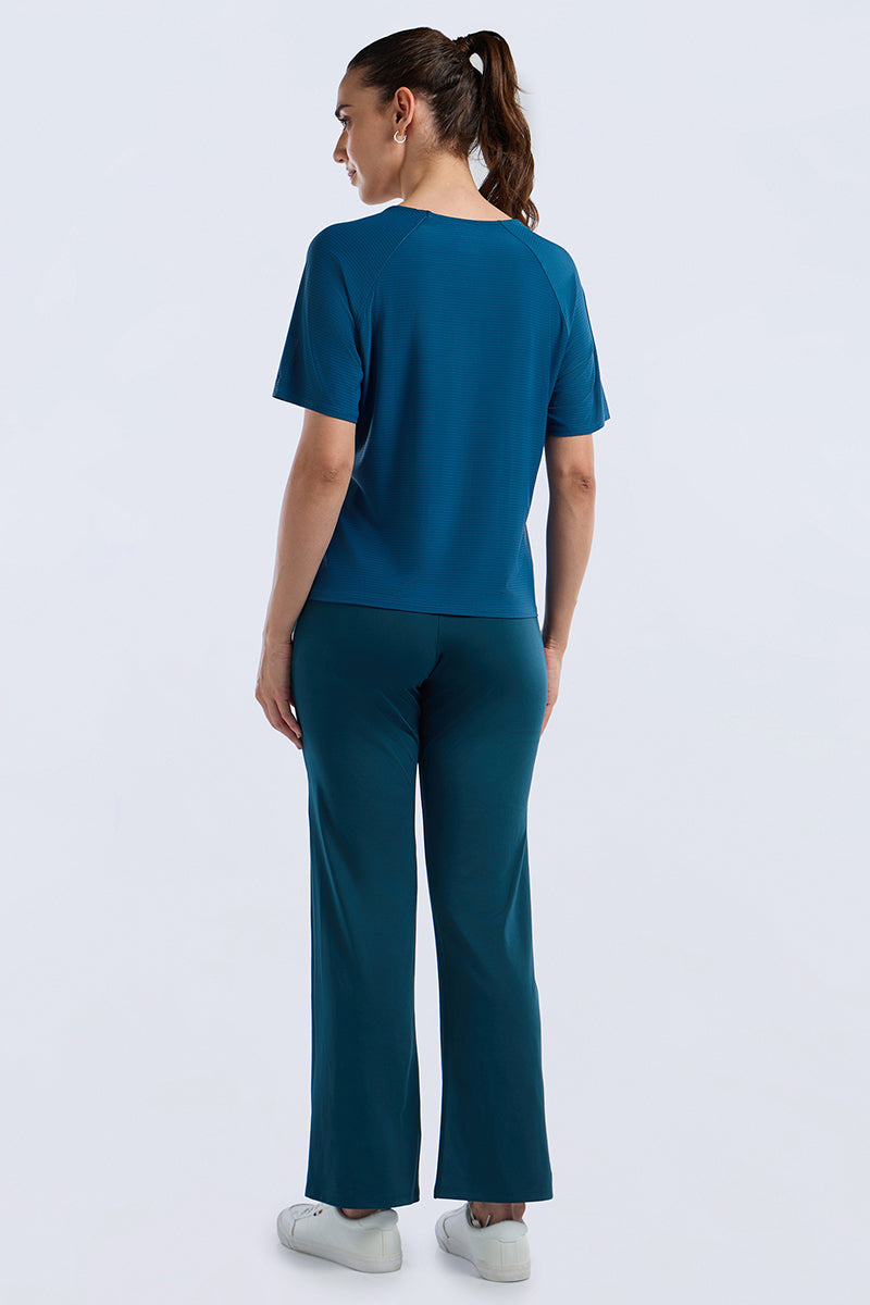 Full mesh workout tee - Teal Base