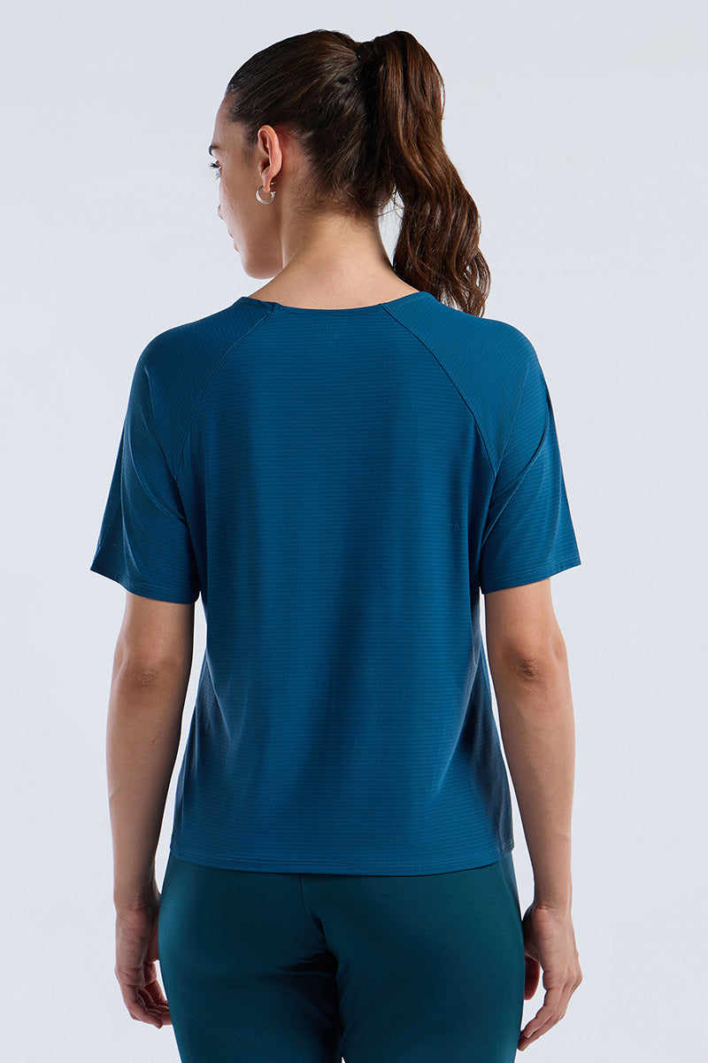 Full mesh workout tee - Teal Base