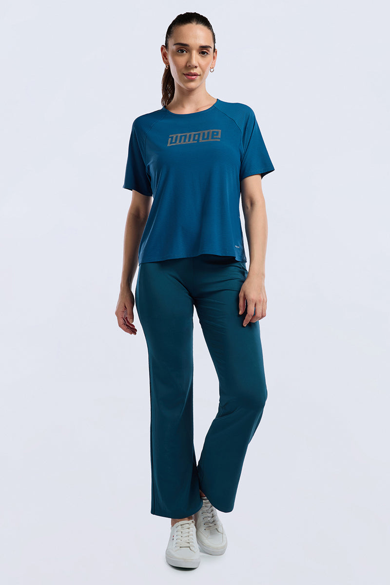 Full mesh workout tee - Teal Base