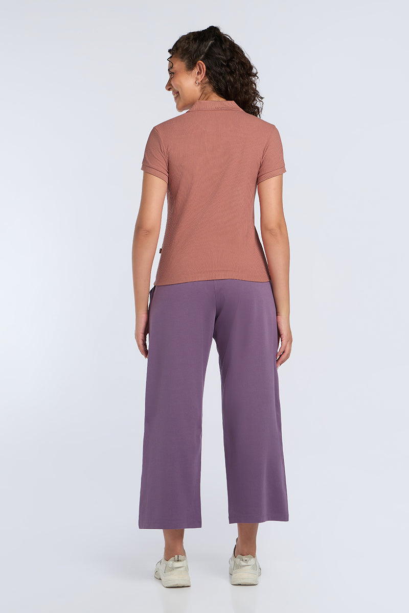 Classic Rib Polo Tee - Brick Dust
